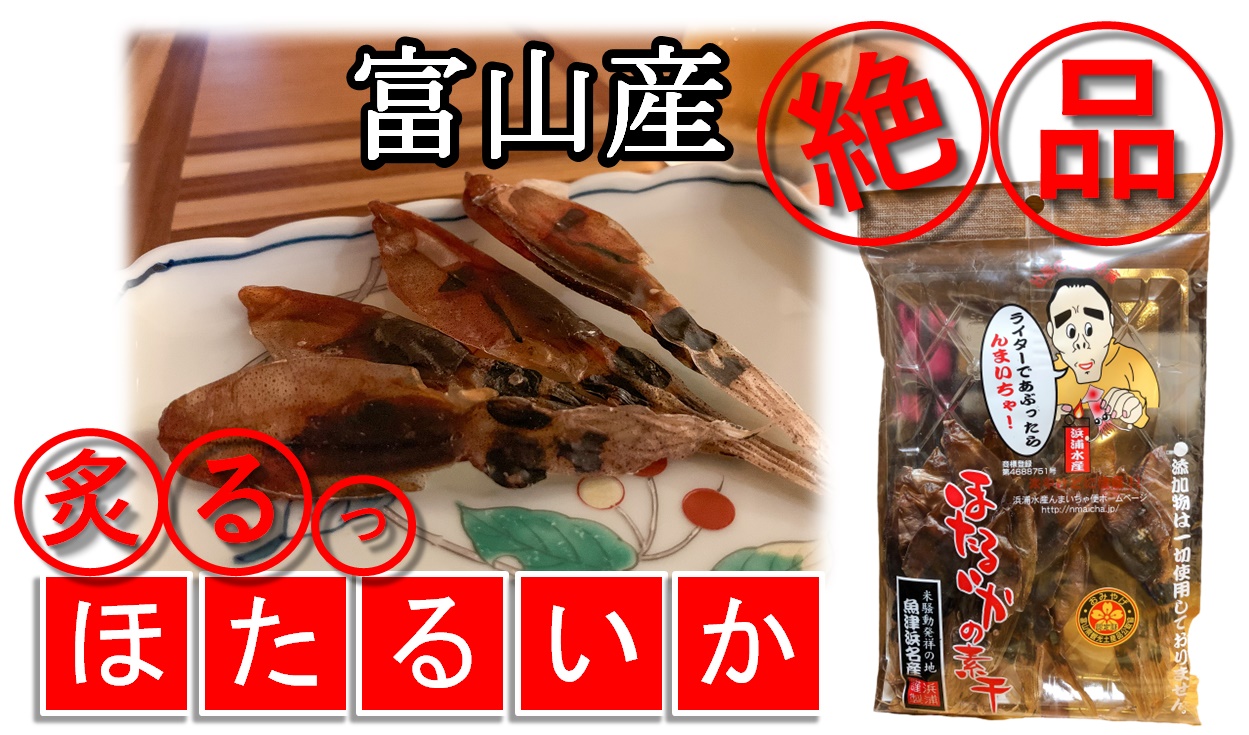 【絶品!酒の肴】富山産 ほたるいかの素干し(ワタ入り)の美味しさを語る 炙り動画あり
