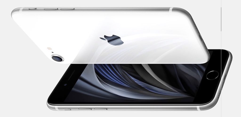 iPhone SE（第2世代）ホワイトの ベゼルは「黒」