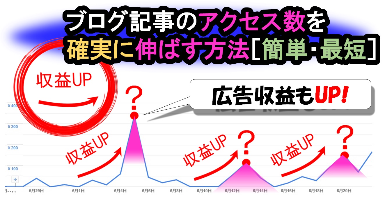 ブログ収益化のために『アクセス数』を確実に伸ばす方法［簡単・最短］